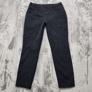 Maurices Pants Womens M Black Pull On Low Rise Skinny Crop Capri Stretch Chino